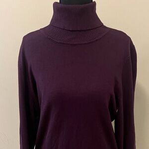 Calvin Klein Plum Purple Turtleneck Sweater Size L
